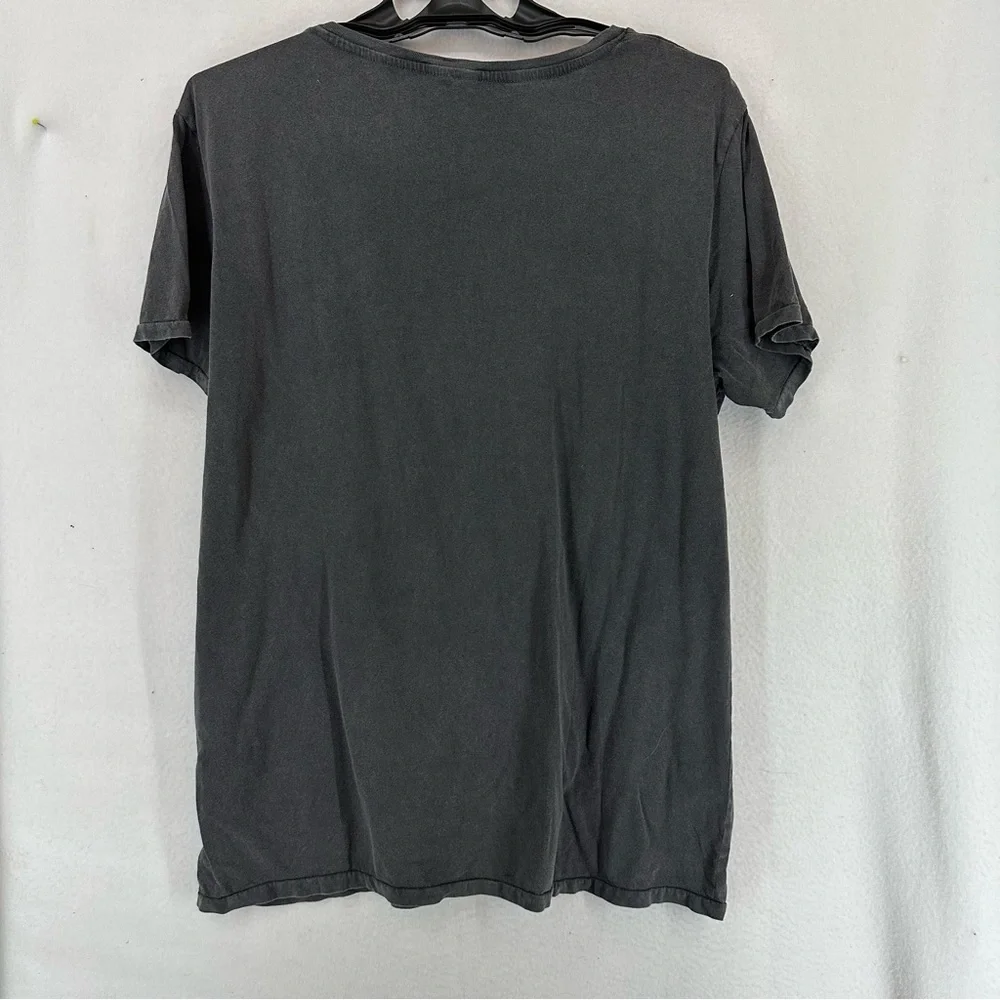 H&M Divided‎ Devils Rouge Skull Graphic T Shirt Women’s Large Grey